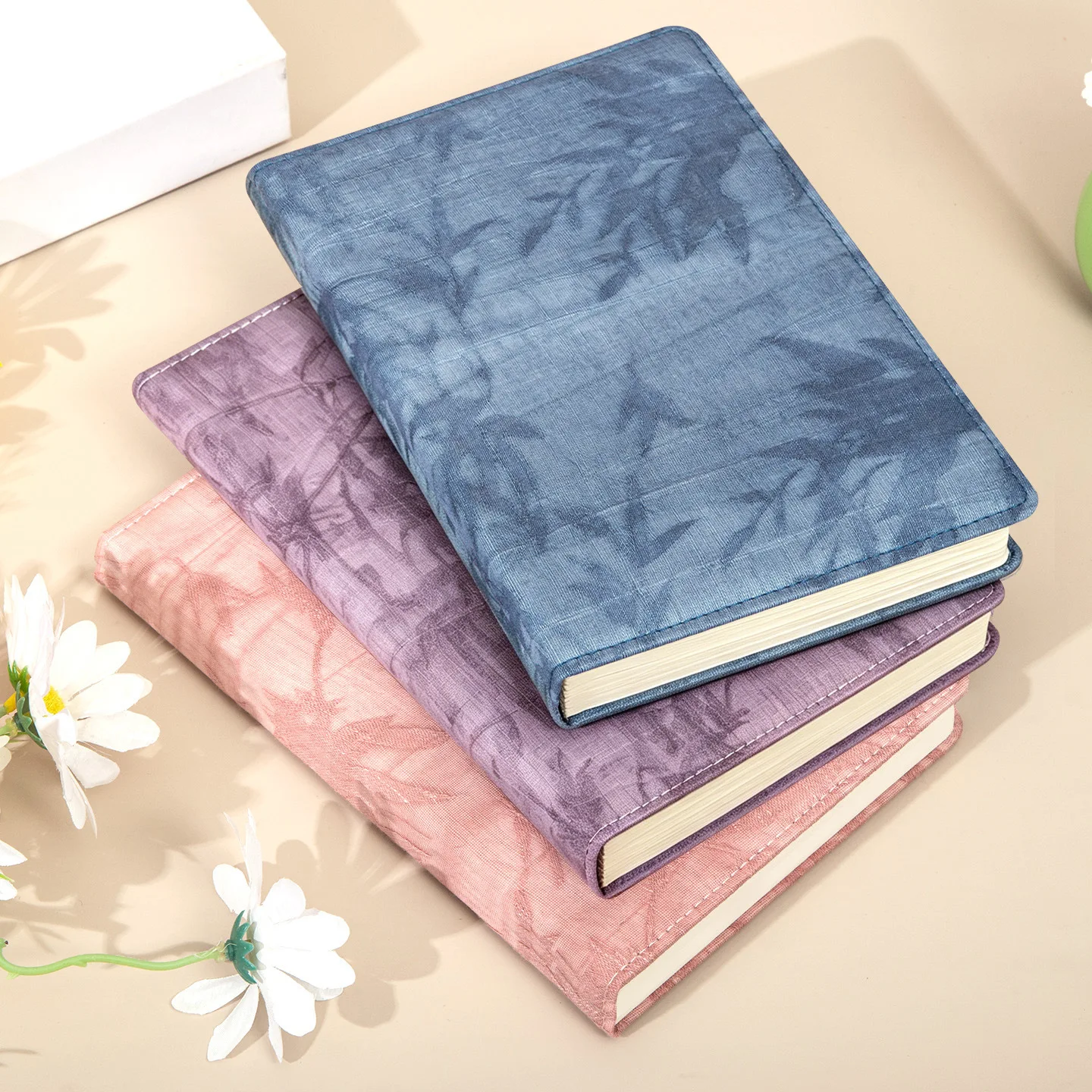 A5 Embroidered Fabric Notebook, Retro Notepad, Thickened Diary, Fabric Hand-held Notebook, Portable Workbook