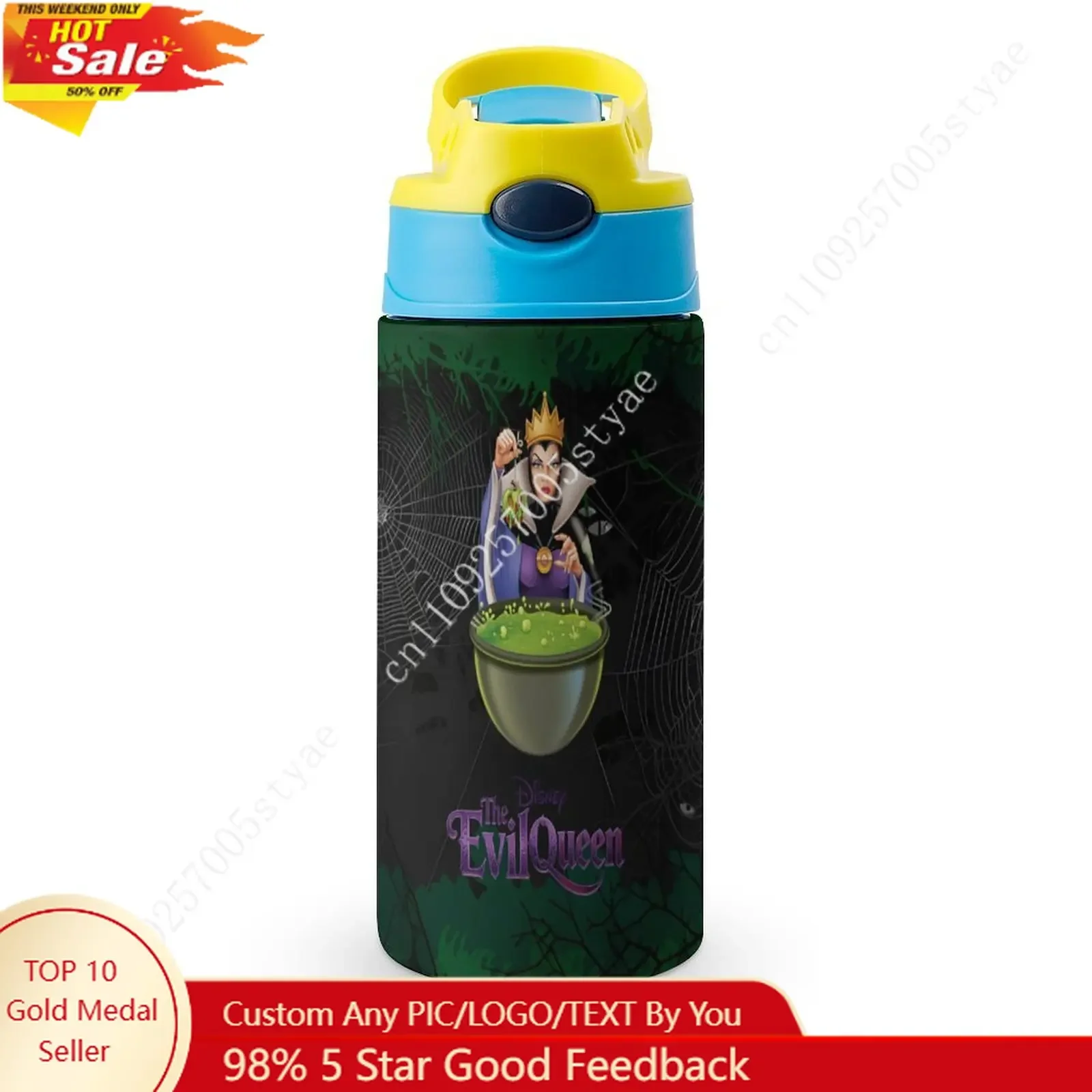 

The Evil Queen Insulated Bottle Disney Cartoon Custom Your Photo Logo Text DIY Design Birthday Holiday Gift Thermos Bottle