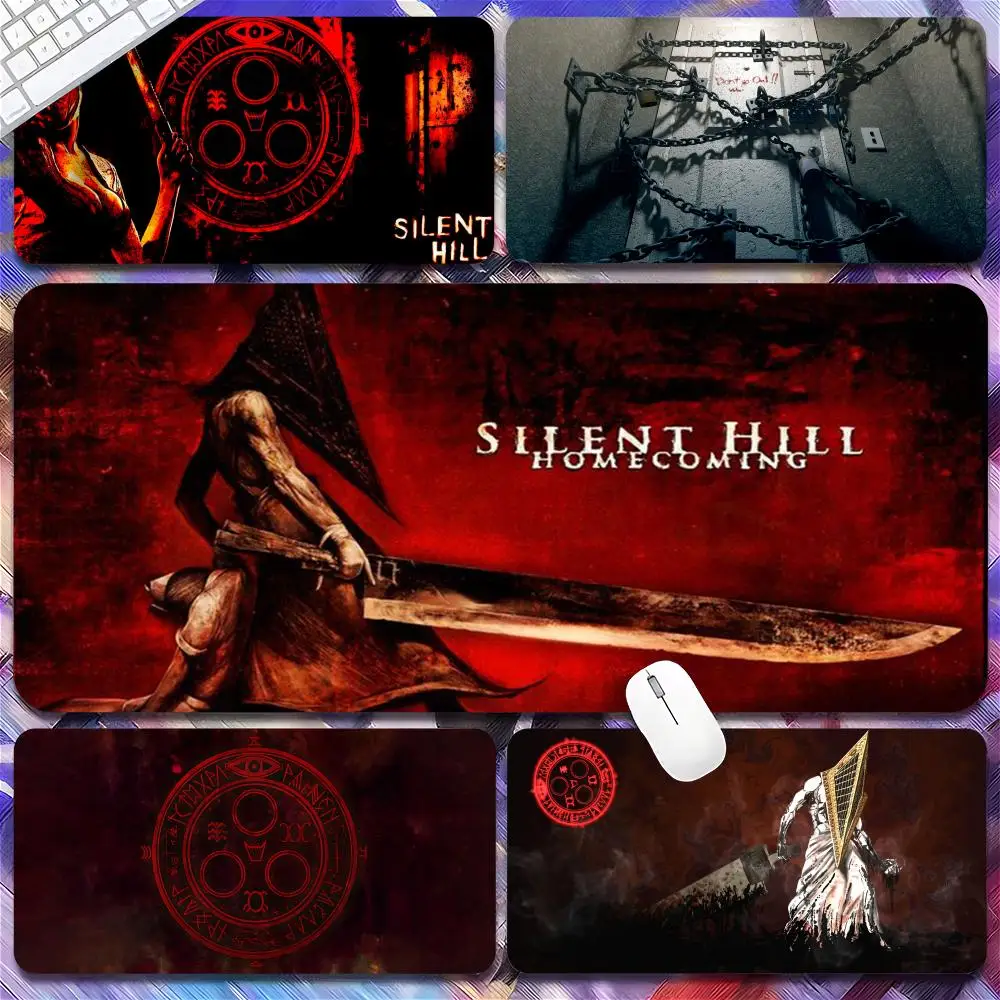 Silent Hills 2 Pyramid Head Nurse Mouse Pad Tapetes de Mesa Teclado, Borracha Kawaii, Tapete de Mesa Antiderrapante, XXL,90x40cm