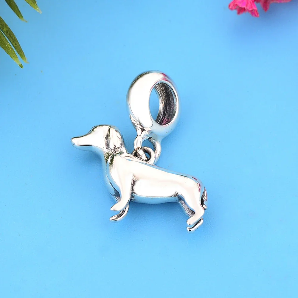 Fit Original Charm Bracelet 100% 925 Sterling Silver Animal Dachshund Dog Chihuahua Puppy Bead For Making Women Berloque 2022