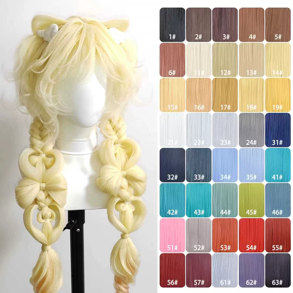 100cm Colourful Wig Long Staight Cosplay Anime Costume Party Wigs Synthetic Heat Resistant Wig