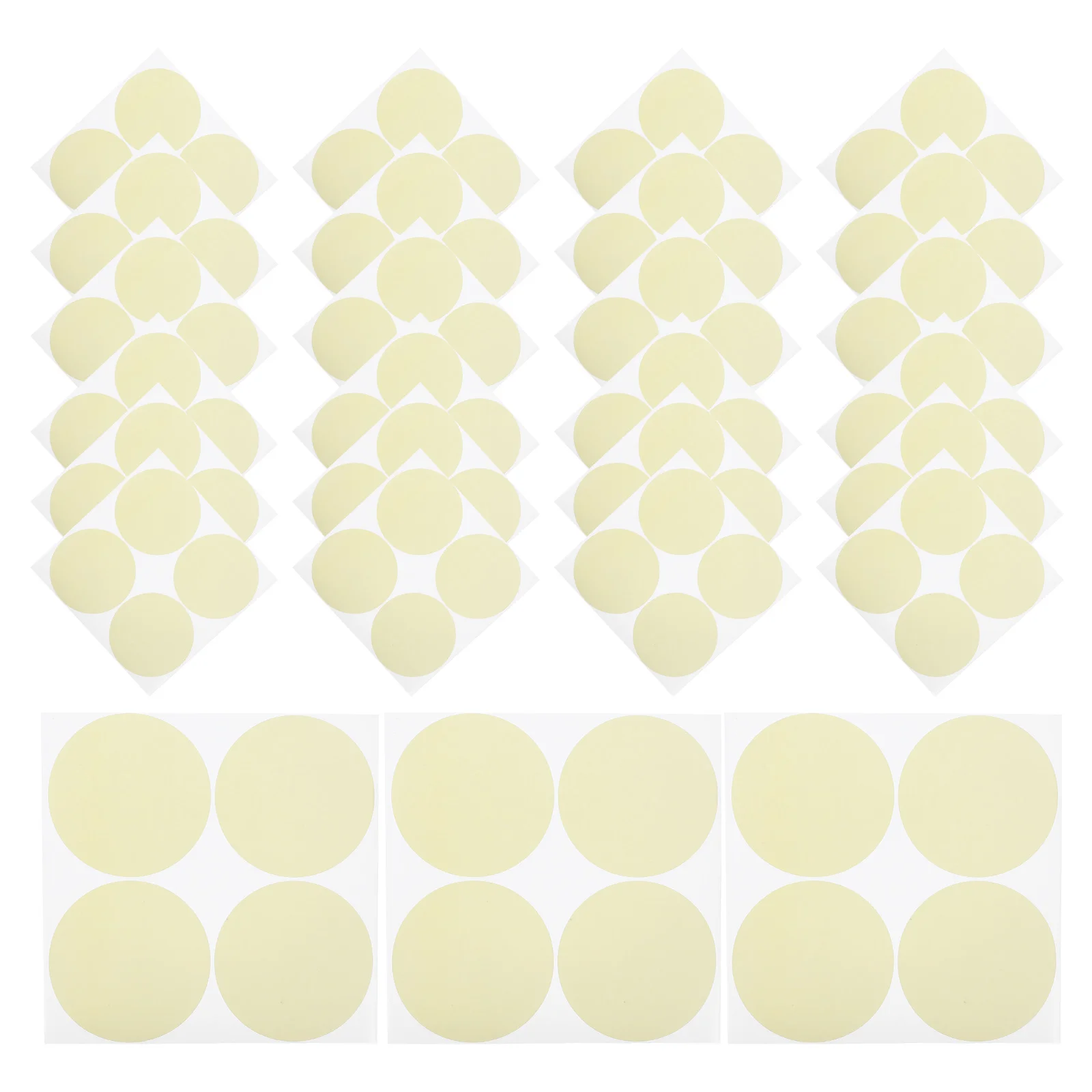 

200 Pcs Removable Stickers Round Sticky Labels Handwriting Beige Paper Glass Jar
