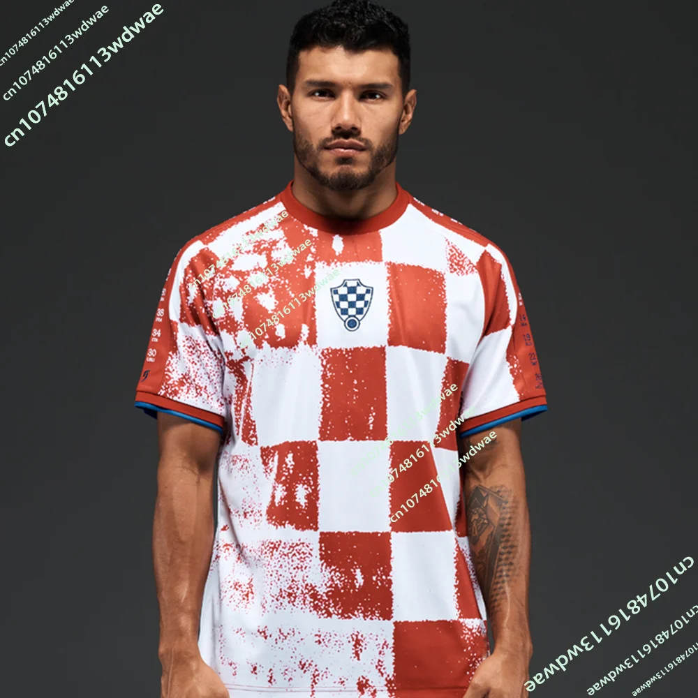 Image of 2026 WM Edition Neuerscheinung Kroatien Erbe-Trikot 3D-Gedrucktes T-Shirt Fußball Herren KINDER Sport Familie Jungen Fans Fußballtrikots