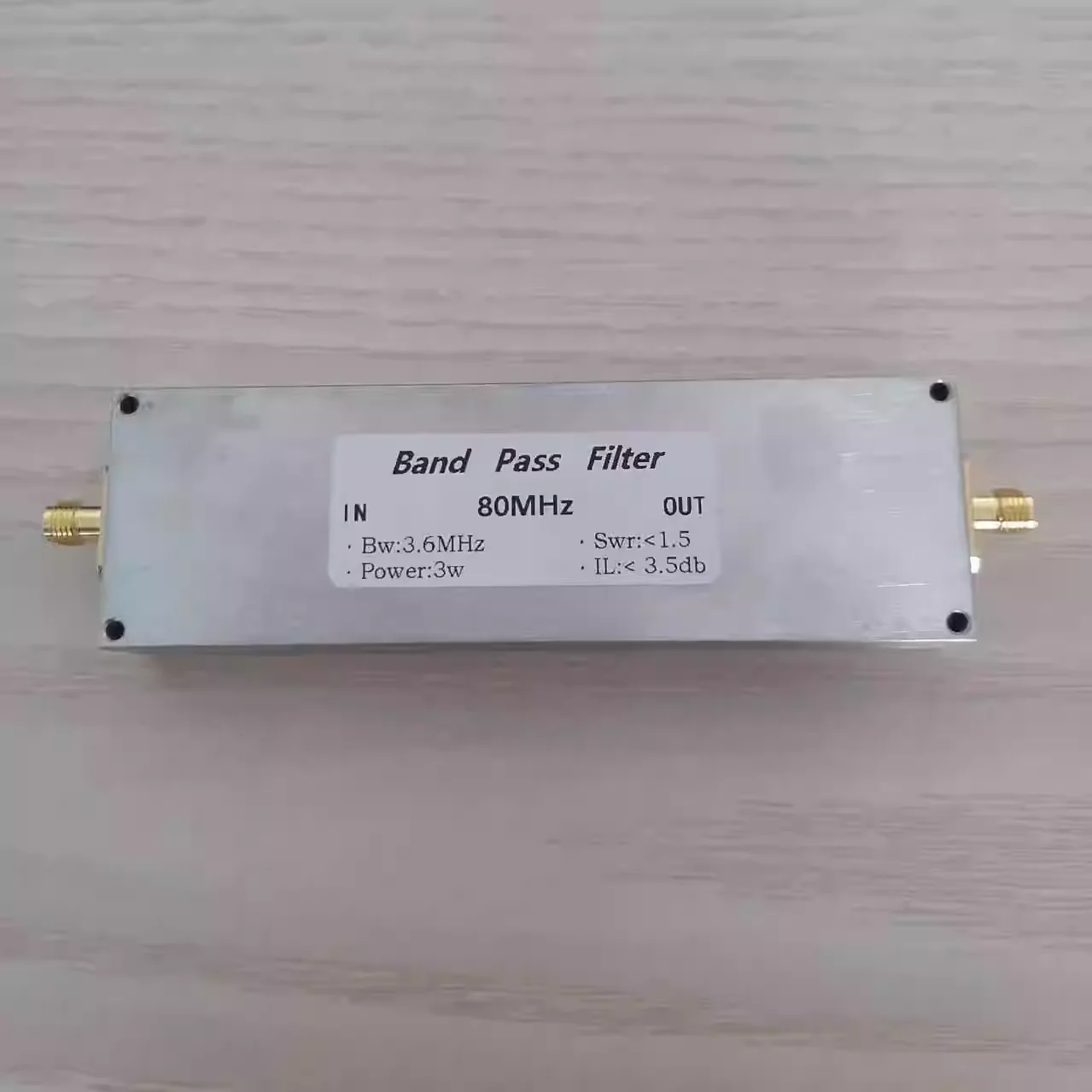 80MHz bandpass filter BPF suppresses clutter Improve reception