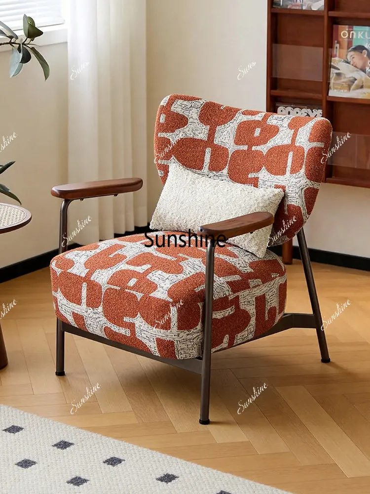 Modern simple small apartment living room bed and breakfast light luxury cloth sofa