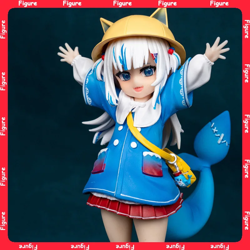 

17cm Cute Shark Sister Anime Virtual Idol Gavugula Handmade Doll Kindergarten Family Desktop Decoration Collectible Toys Gifts