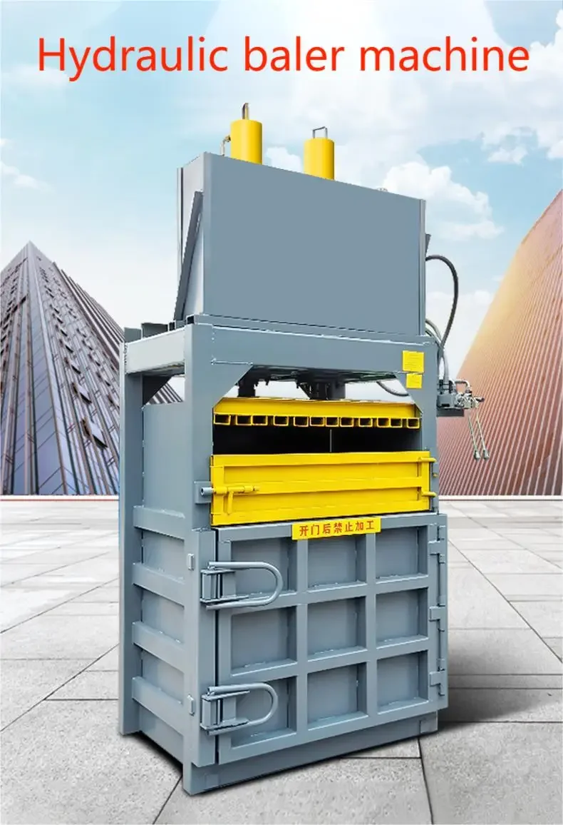 Semi-Automatic Hydraulic Waste Paper Baler for Cloth And Cardboard Vertical Tire Compactor Machine
