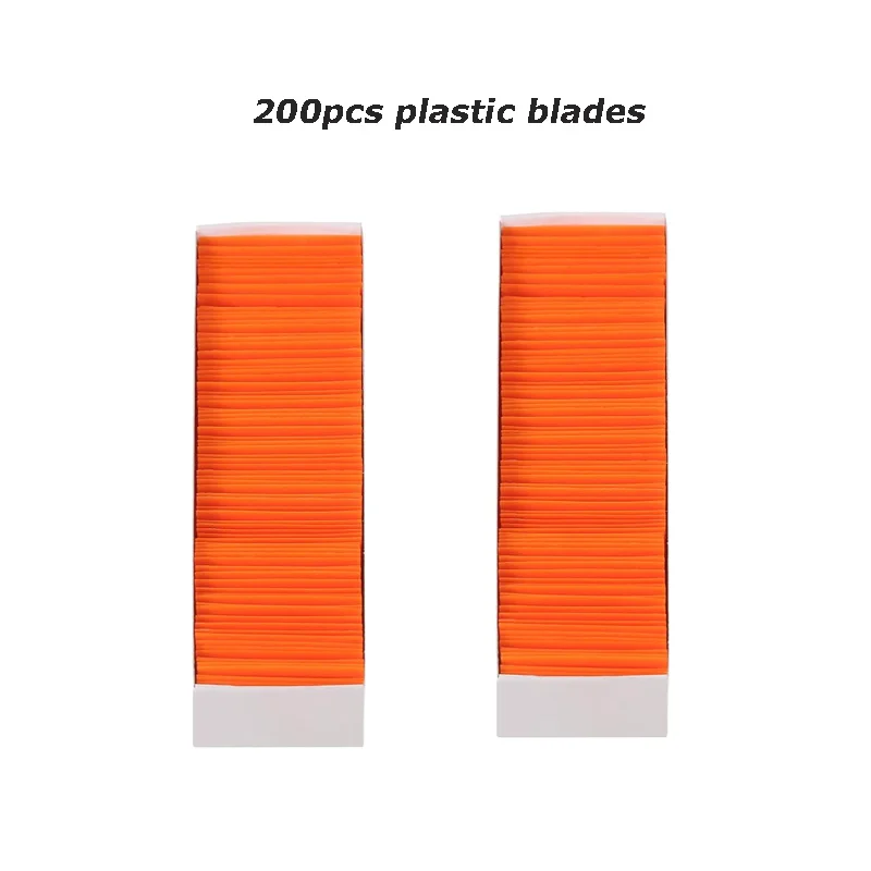 Plastic schraper met 100/200 plastic messen Multifunctionele raamschraper Krasvrije schraper voor het verwijderen van stickers Decals Lijm
