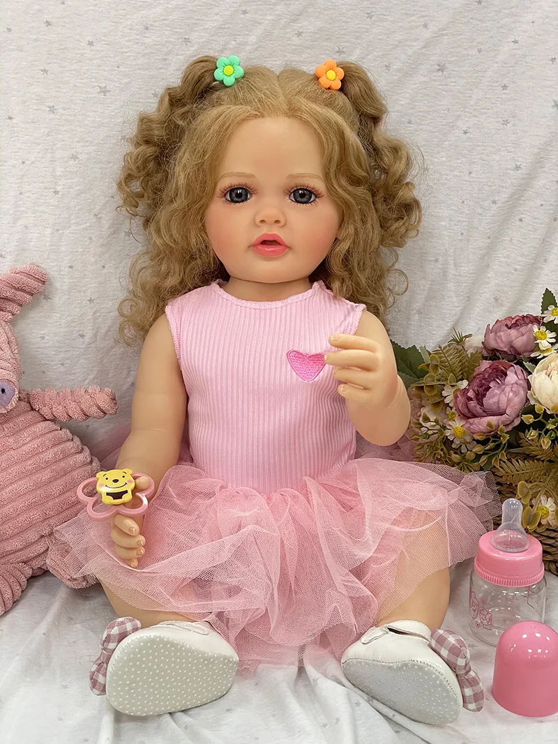 

Cokela Lifereborn, оптовая продажа, популярная 55 см, реалистичная кукла, силиконовая виниловая милая кукла для девочек, куклы Reborn для подарков