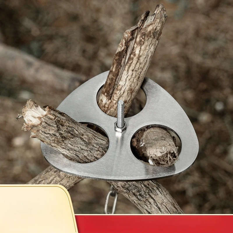 

Портативная подставка-тренога из нержавеющей стали для кемпинга, держатель для походной посуды, подставка для приготовления на открытом огне