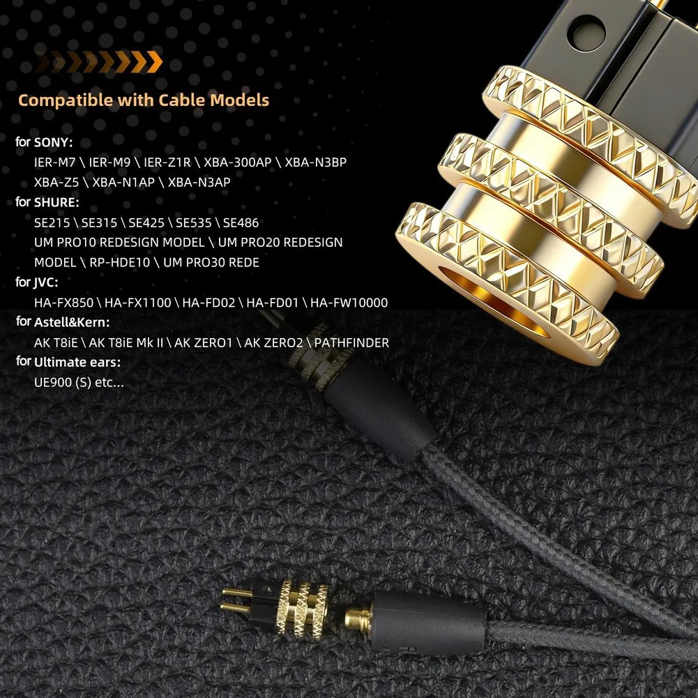 1 Pair For MMCX Female Hobbing Connector Adapter IPX/0.78mm/A2DC/EAR/IE400/IE300 Rotating Earphone Cable Adapter Accessories New