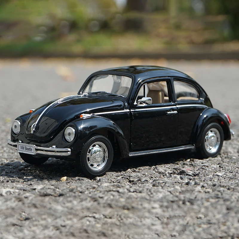 

WELLY 1:24 Volkswagen VW Beetle, легкосплавный автомобиль, литье под давлением и игрушечный транспорт, модель автомобиля, миниатюрная масштабная модель автомобиля, игрушка для детей
