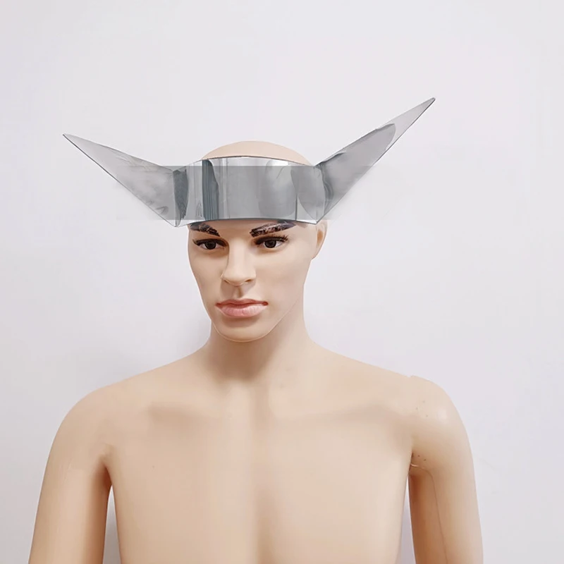 Kobiety Mężczyźni Srebrne Nakrycia Głowy Seksowne Stroje do Tańca Gogo Klub Nocny Bar Występ Sceniczny Akcesoria do Ubrań Pasujące XS10476