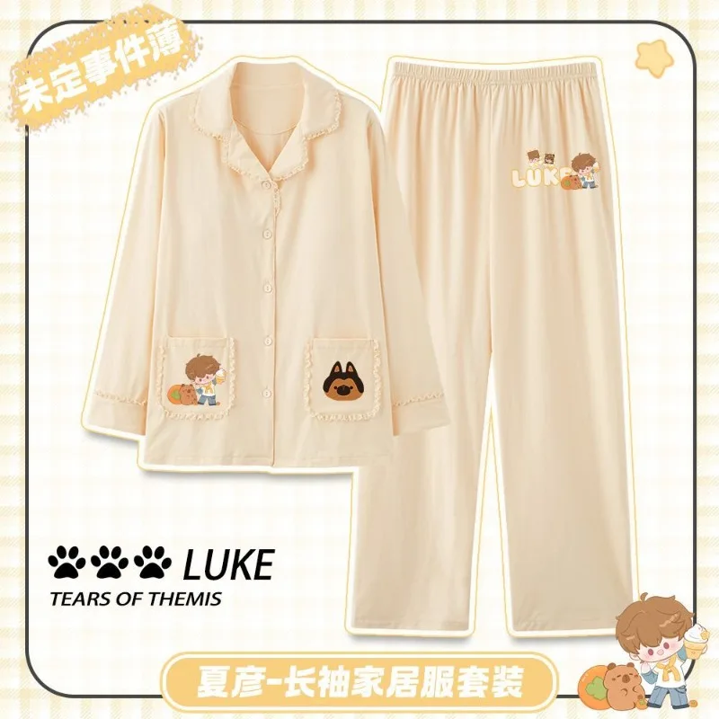 2025年アニメ「テミスの涙」ゲームコスチューム ルーク・ピアース ヴィルヘルム・マリウス アルテム・ウィング ユニセックス キュートな漫画風 ロング丈 春秋用パジャマ