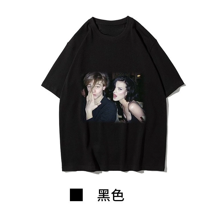 Filmware Leonardo DiCaprio Classic Scenes American Retro Washed Cotton Sommer-Kurzarm-T-Shirt