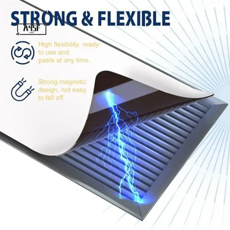 

A45F-Magnetic Vent Cover For Home Ceiling, 5.5X12 Inch Furnace Vent Cover For Steel Air Registers, Floors, Walls, RV, HVAC