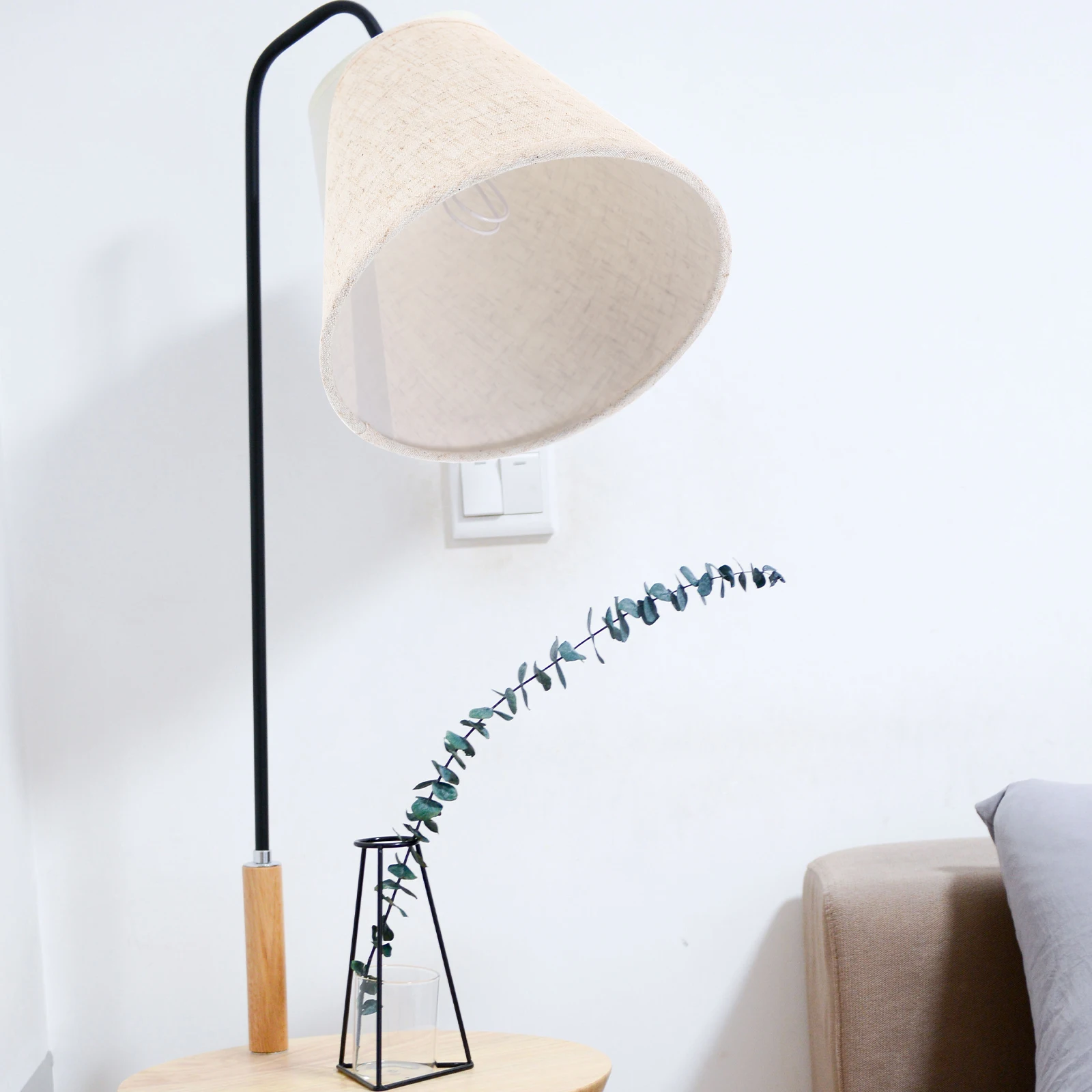 

Crystal Iron Pendant Lamp Shade 16cm Clip On Cloth Fabric Replacement Home Decor Bedroom Study Lighting Accessories Linen Cover