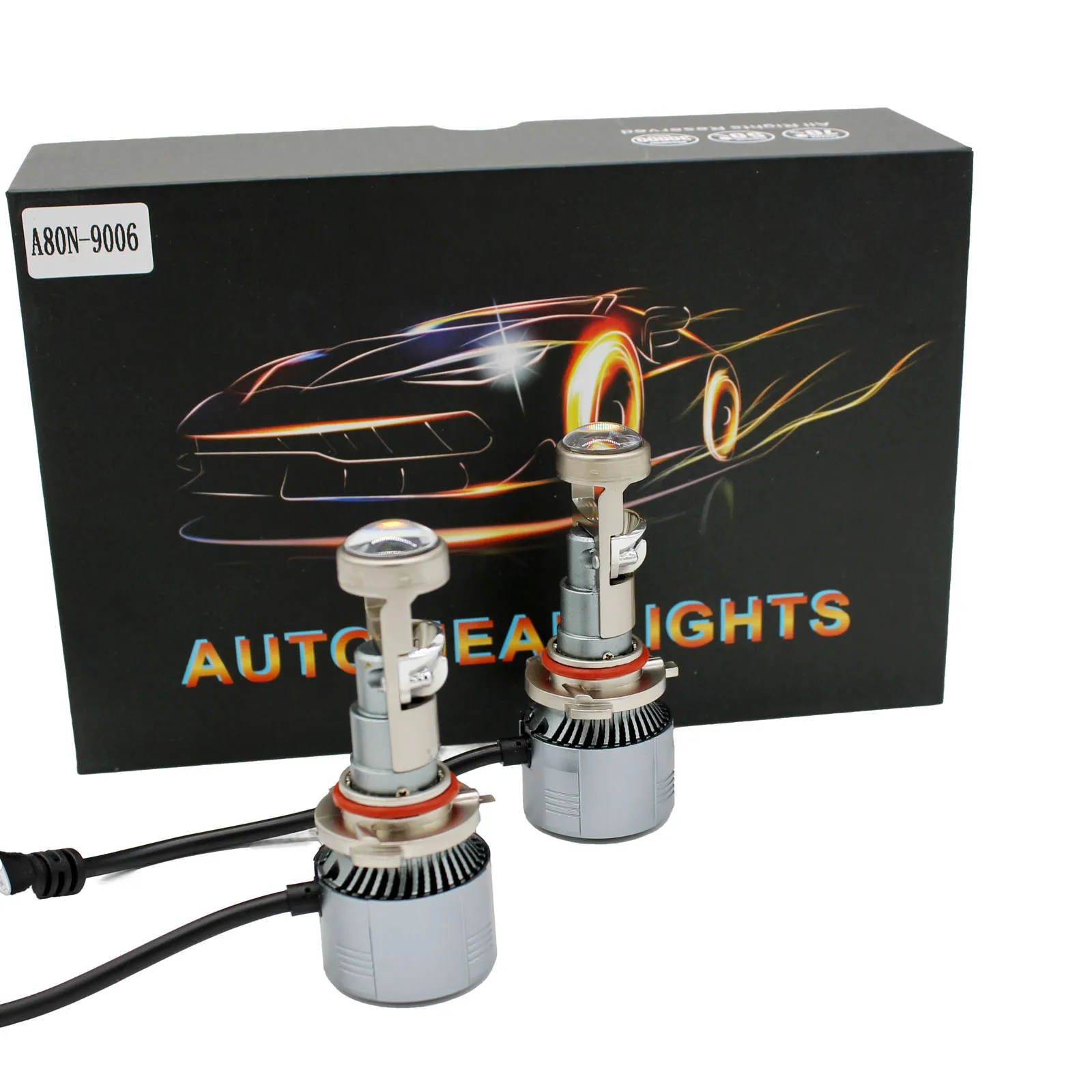 130W 13000LM 6000K LED Mini Projector Lens  Headlight Low Beam 9005 HB3 9006 HB4 White Bulbs Kit Total 2 Bulbs