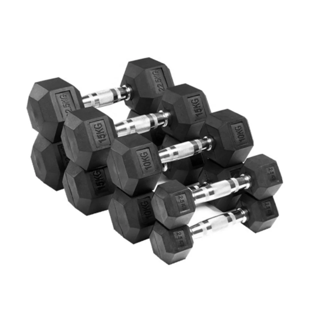 Mancuernas hexagonales de goma - Hex Dumbbell Set reseña y precio