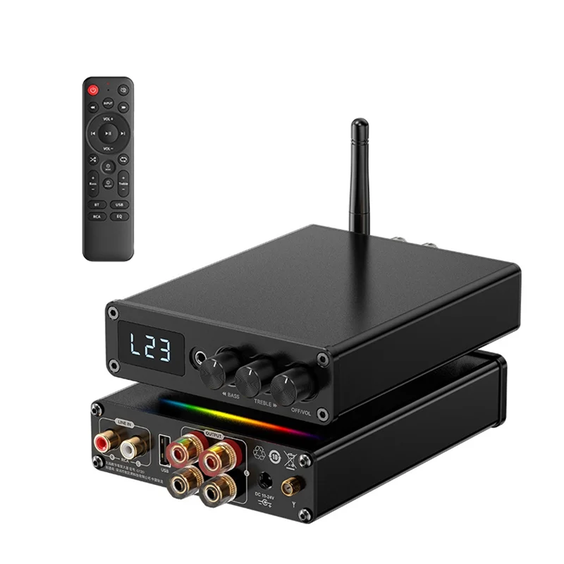 AA08-Bluetooth Receiver For Home Stereo Digital Amplifier Board Bluetooth 5.3 Amplifier EU Plug