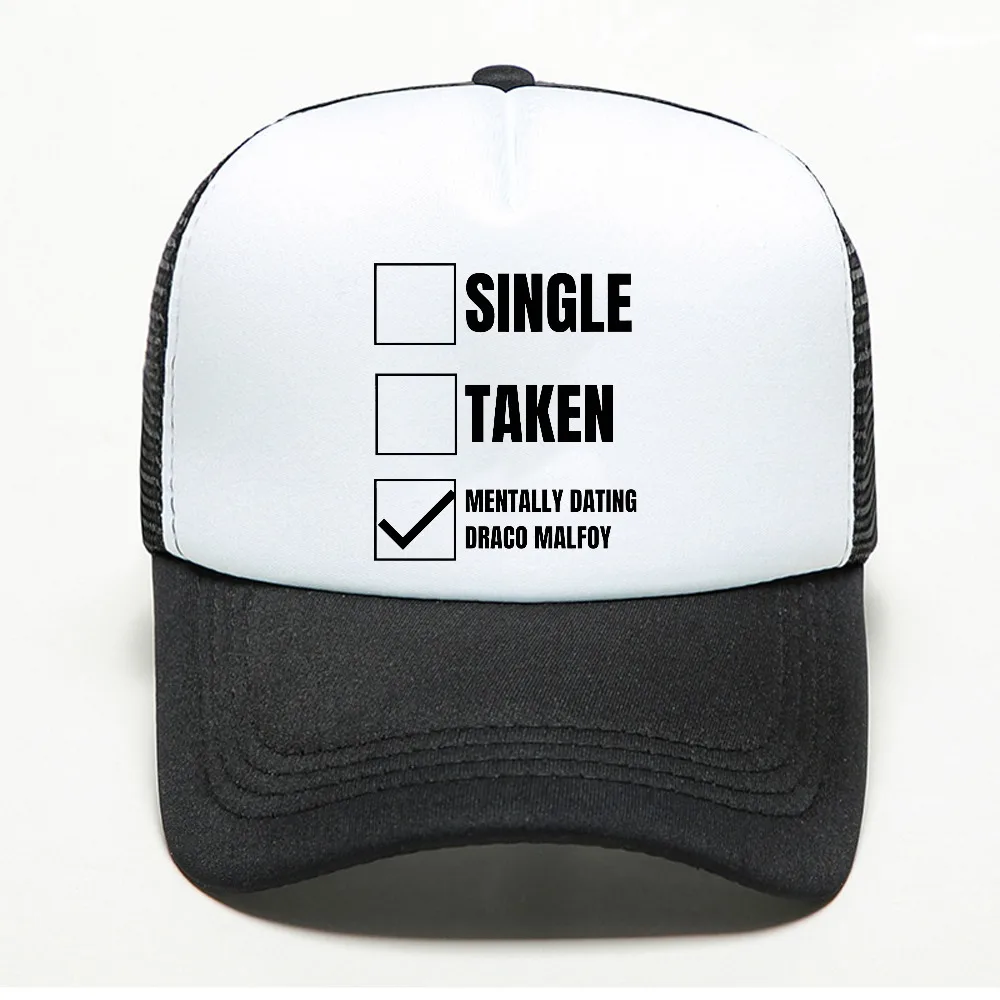 Mentally Dating Draco Malfoy baseball cap fashion casual unisex adjustable mesh trucker hat outdoor Breathable Sunscreen Hats