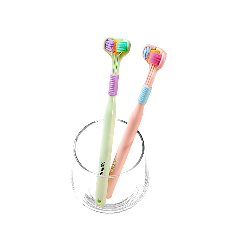 Three Sided Soft Hair Tooth Toothbrush Ultra Fine Soft Bristle Adult Toothbrush Oral Care Safety Teeth Brush Oral Health Cleaner