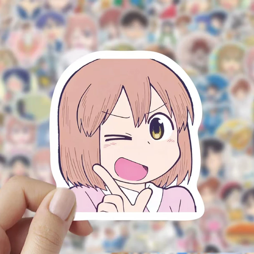 10/30/50/100pcs Funny Nichijou Anime Stickers Girls Yuuko Aioi Mio Naganohara Shinonome Nano Cartoon Sticker Decal Decoration