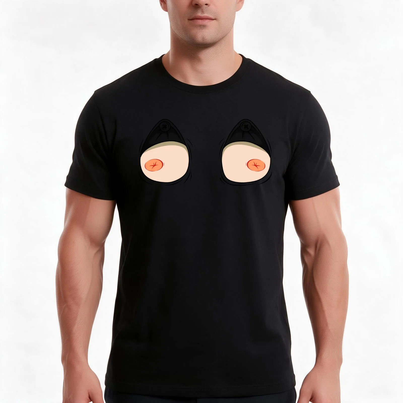 inny nips with flaps T-Shirt Summer Casual Cotton Tee Oversized Streetwear Tops Vintage Graphic Print Loose Fit Short Sleeve