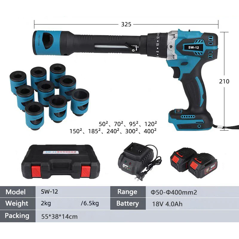 High Voltage Cable Stripping Machine SW-12 Electric Wire Stripping Tool Rechargeable Cable Peeler/Stripper 50-400mm2