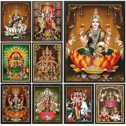 Hindu God Religious Kamakshi Lakshmi Parvati Goddess Wall Pictures For Church Room Poster Wall Art Canvas Painting Unframed