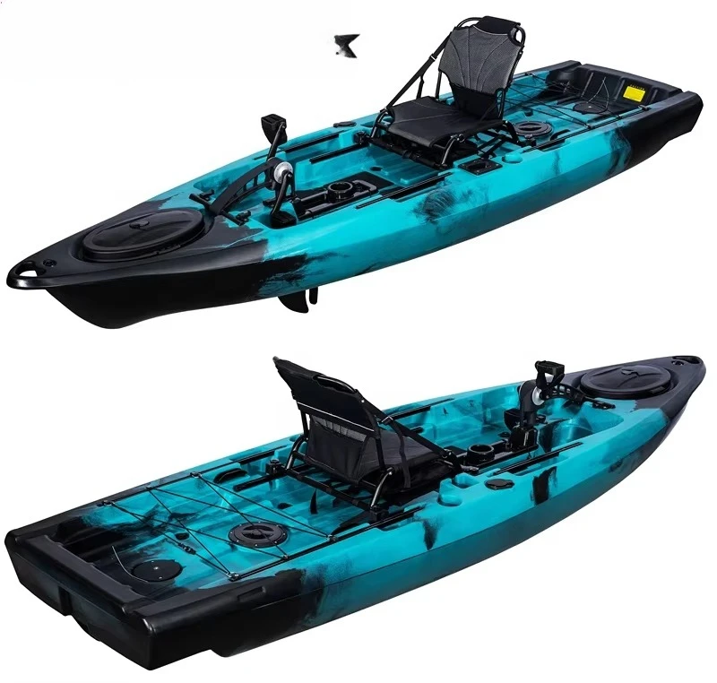 Boating Plastic Ocean Fishing Kayak Pedal Drive Boat 1 Person