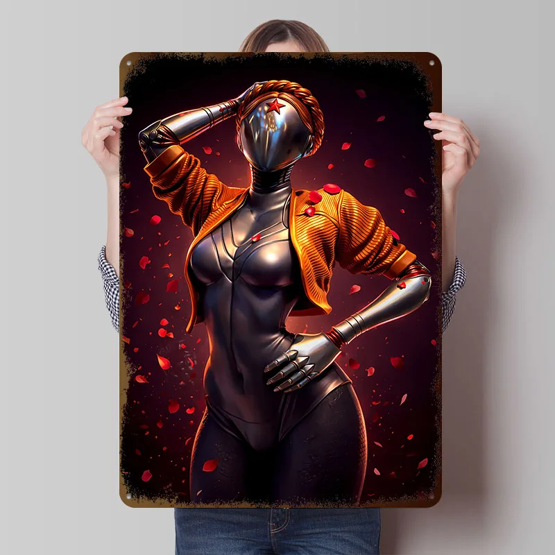 Atomic Heart Game Metal Poster Custom Wall Art Retro Vintage Tinplate Signs for Decoration Home Decor Living Room Accessories
