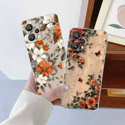 For Realme 9 8 Pro 8i 9i Case Luxury Phone Case For Realme 9 Pro Plus Butterfly Flower Clear Soft Silicone TPU Protective Cover