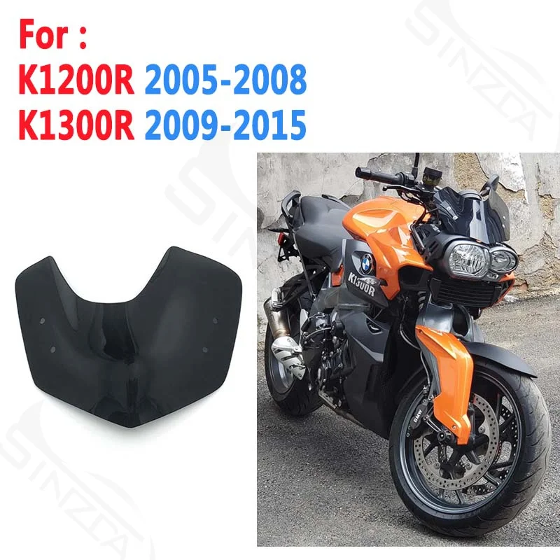 For BMW K1200R K1300R Windscreen Windshield K1300R 2009-2015 2011 2012 2013 2014 K1200R 2005 2006 2007 2008 Wind Deflectors