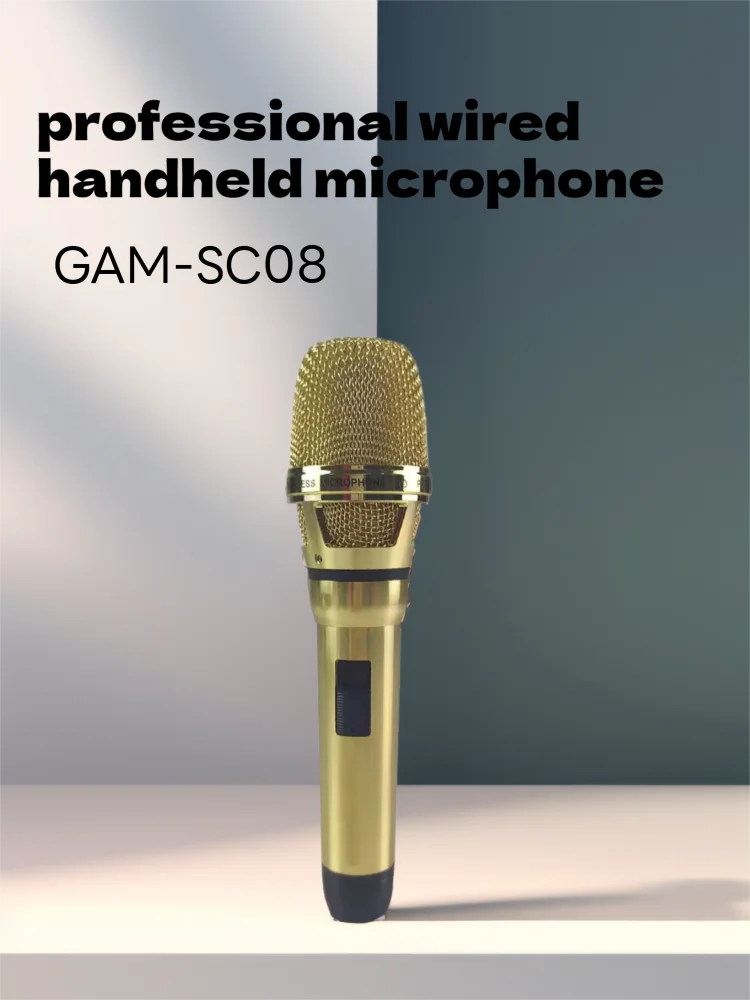 

GAM-SC08 metal material professional wired handheld microphone suitable for karaoke performance and singing