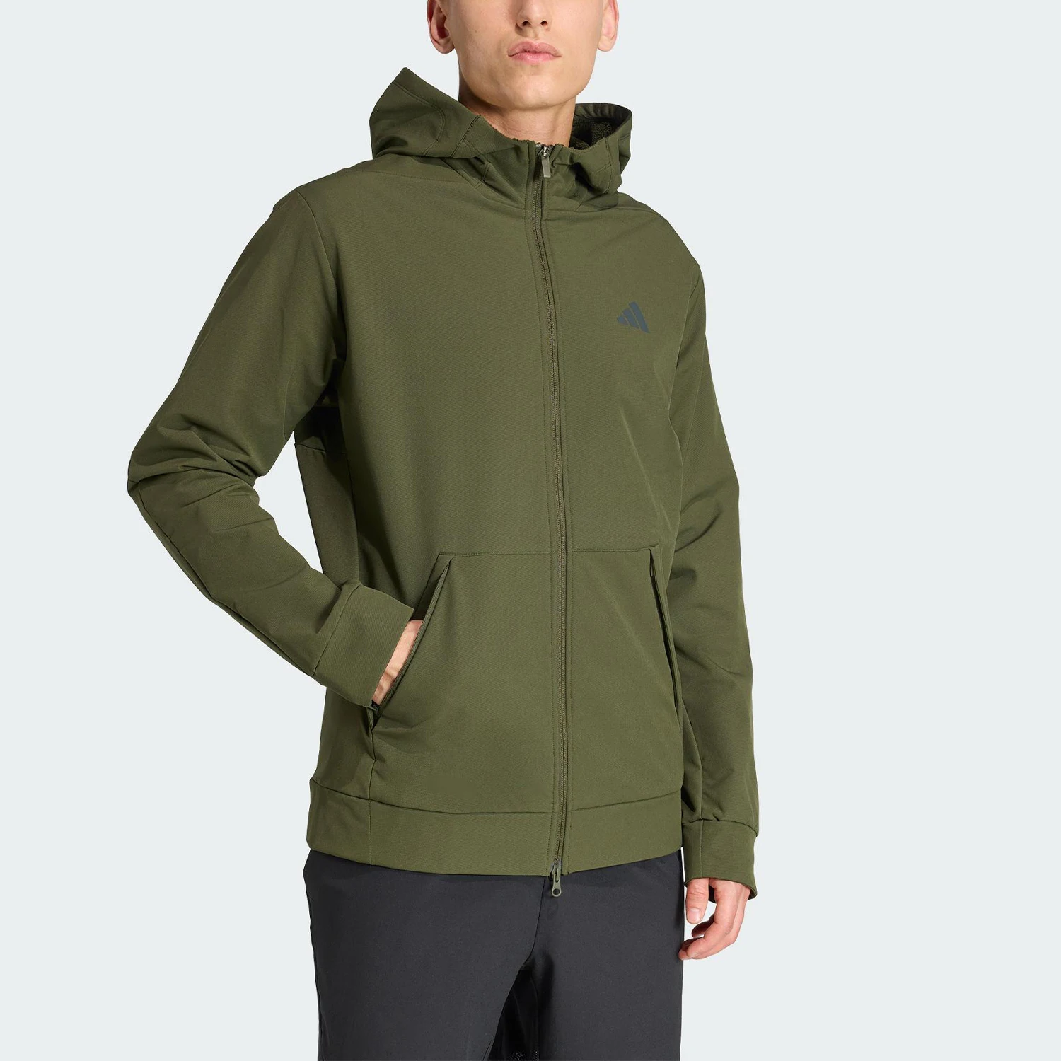 

Adidas genuine autumn men's hooded woven sports jacket KE4370