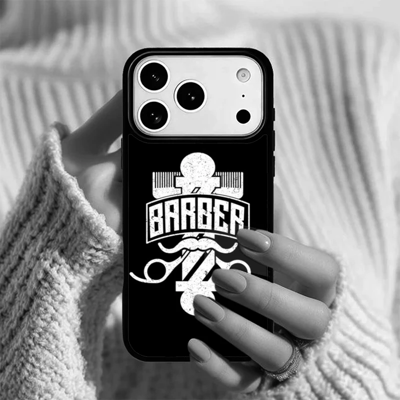 Barber Shop Hair Stylist tools soft Phone Case for iPhone 17 air 16e 15 14 13 Pro Max 12 11 X XR XS SE2020 6 8 7 Plus Cover﻿﻿﻿﻿