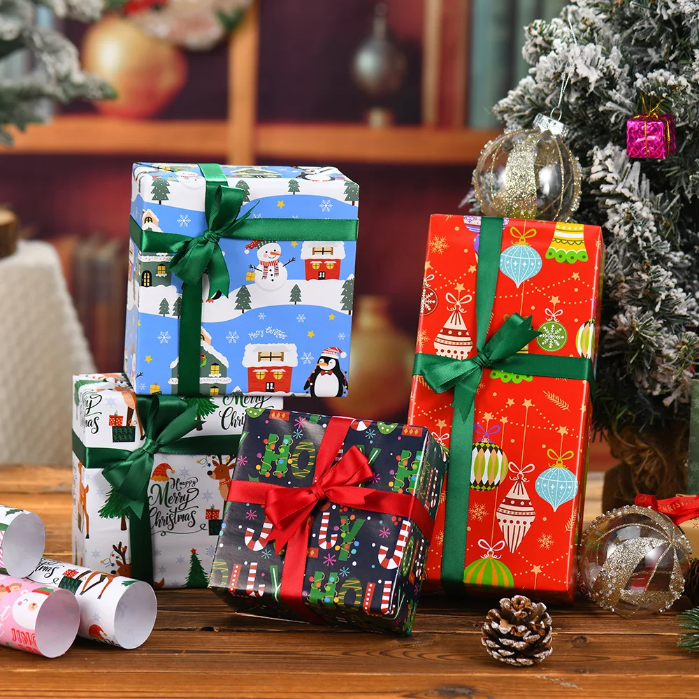 Reindeer Wrapping Paper High Quality Christmas Gift Wrapping Paper Christmas Wrapping Paper Roll Seasonal Santa Claus Gift Wrap