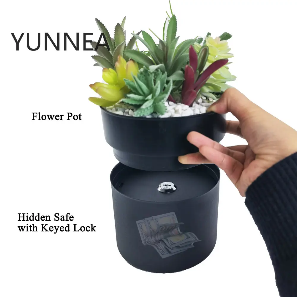 Large Flower Pot Hidden Safe Lock Box Surprise Secret Hideaway Plant Stash Hide Money, Keys, Jewlery Organizer Other Valuables