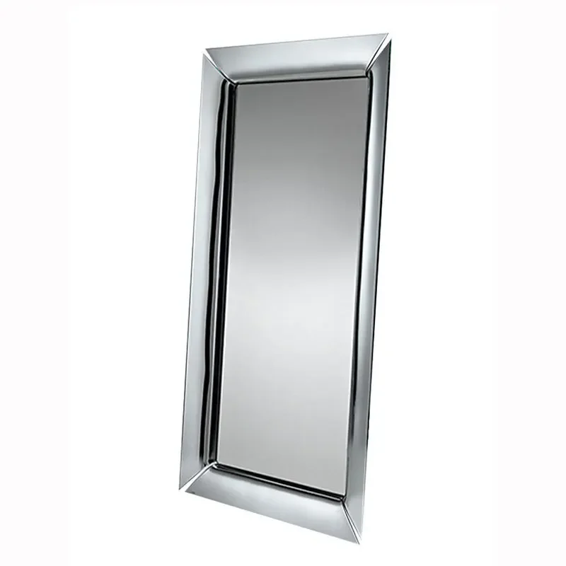 Italian metal floor-to-ceiling mirror, full-body multi-purpose bathroom mirror, household villa bedroom dressing mirror