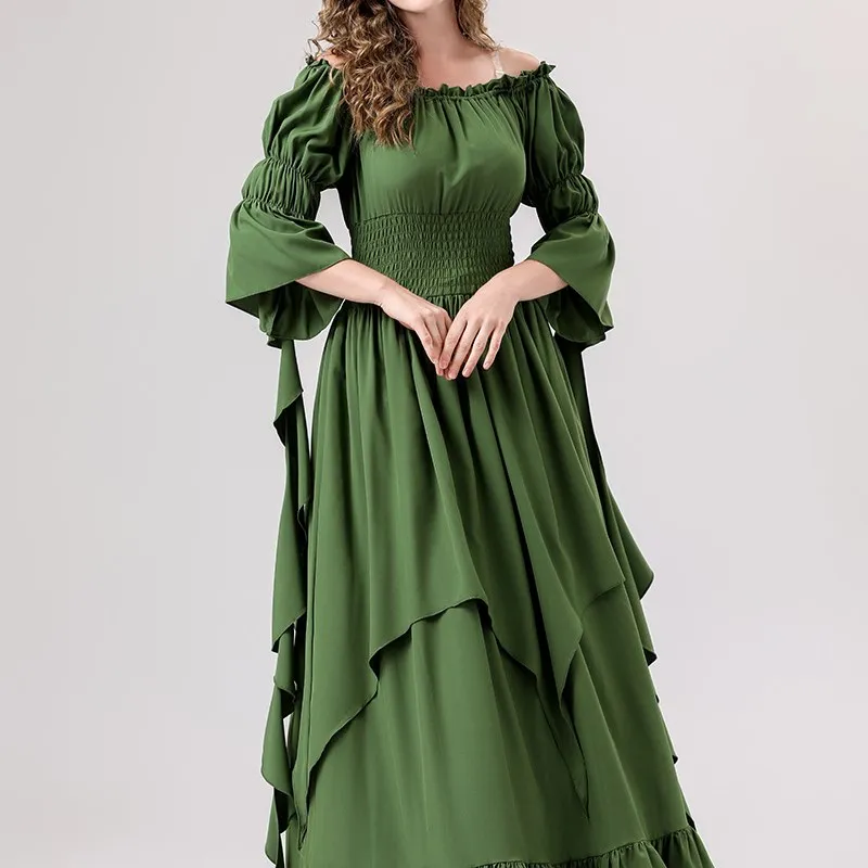 loween Medieval Renaissance Retro Long Dr Women's Costume Ele Gown for Stage Performances And Cultural Events