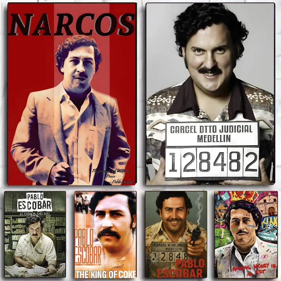 P-Pablo Escobar Poster, selbstklebende Kunst, wasserfester Papieraufkleber, Kaffeehaus, Bar, Wohnheim, Wanddekoration