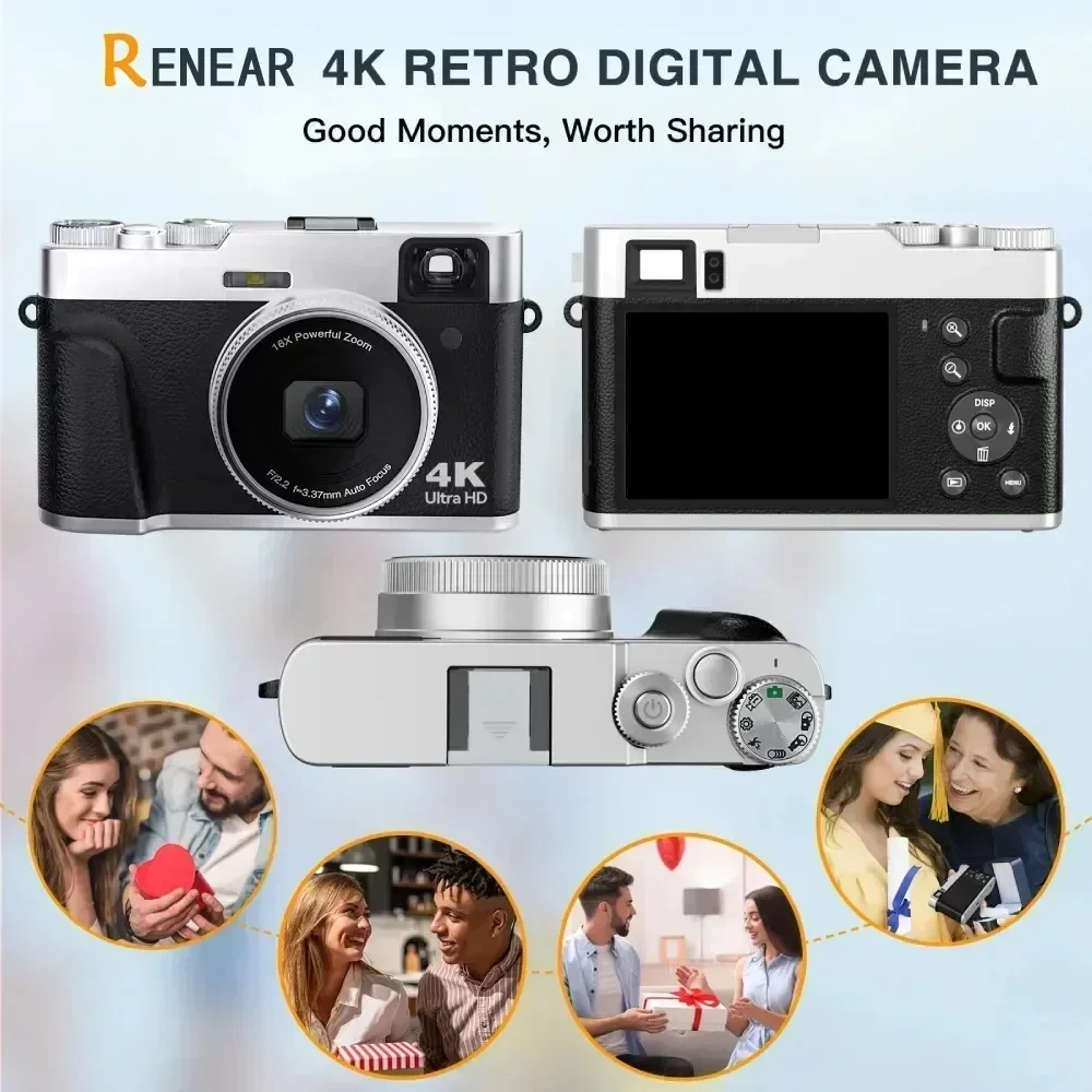 48 Million Pixel HD Digital Camera Retro Shooting Viewfinder Electronic Anti-Shake SLR Cameras Student Micro-Single Cam NEW image 3