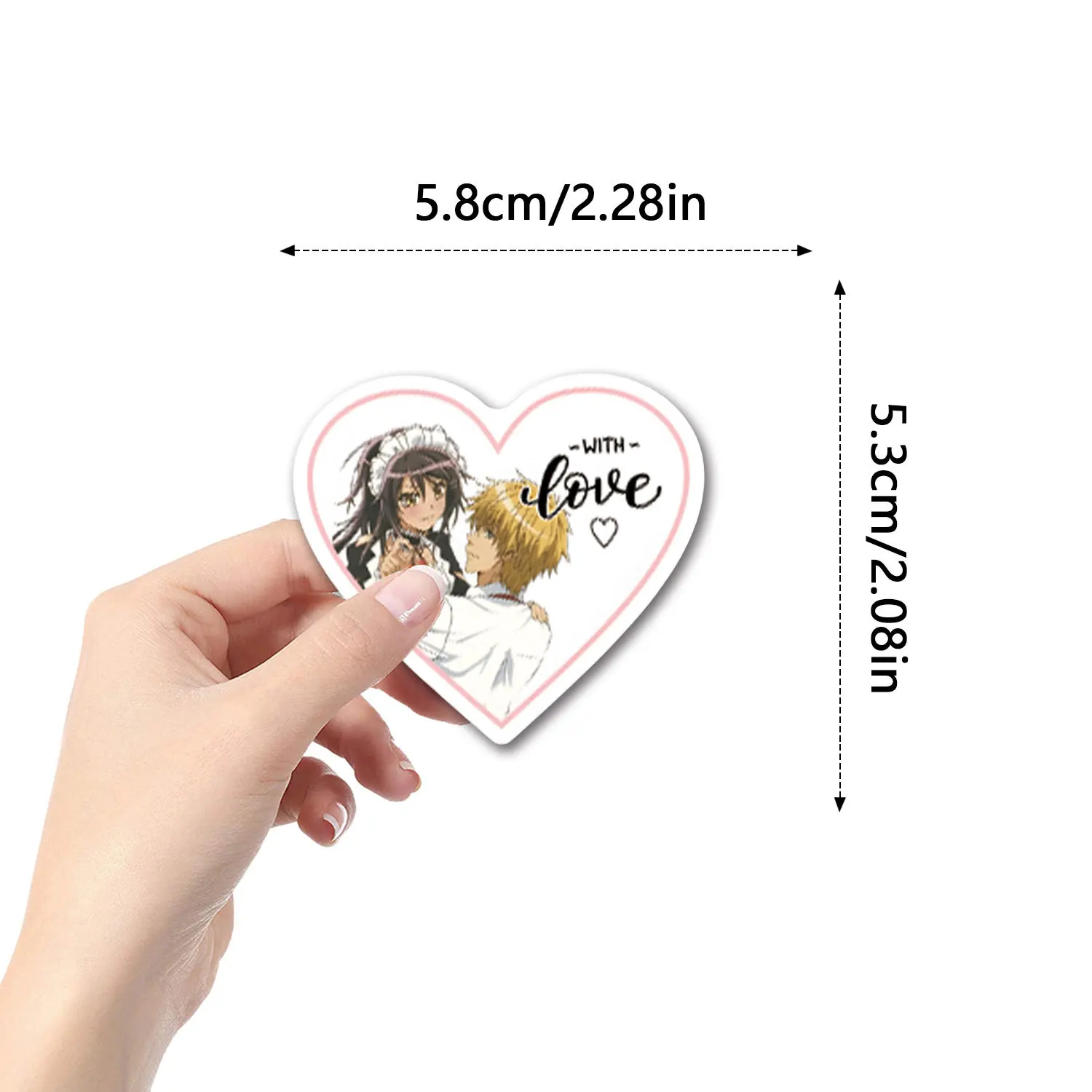 Cute Cartoon Anime Kimi Ni Todoke Graffiti Adesivos, Brinquedo decalque à prova d'água, Decoração Laptop, Tablet, Guitarra, Bagagem, 10 Pcs, 30 Pcs, 55Pcs