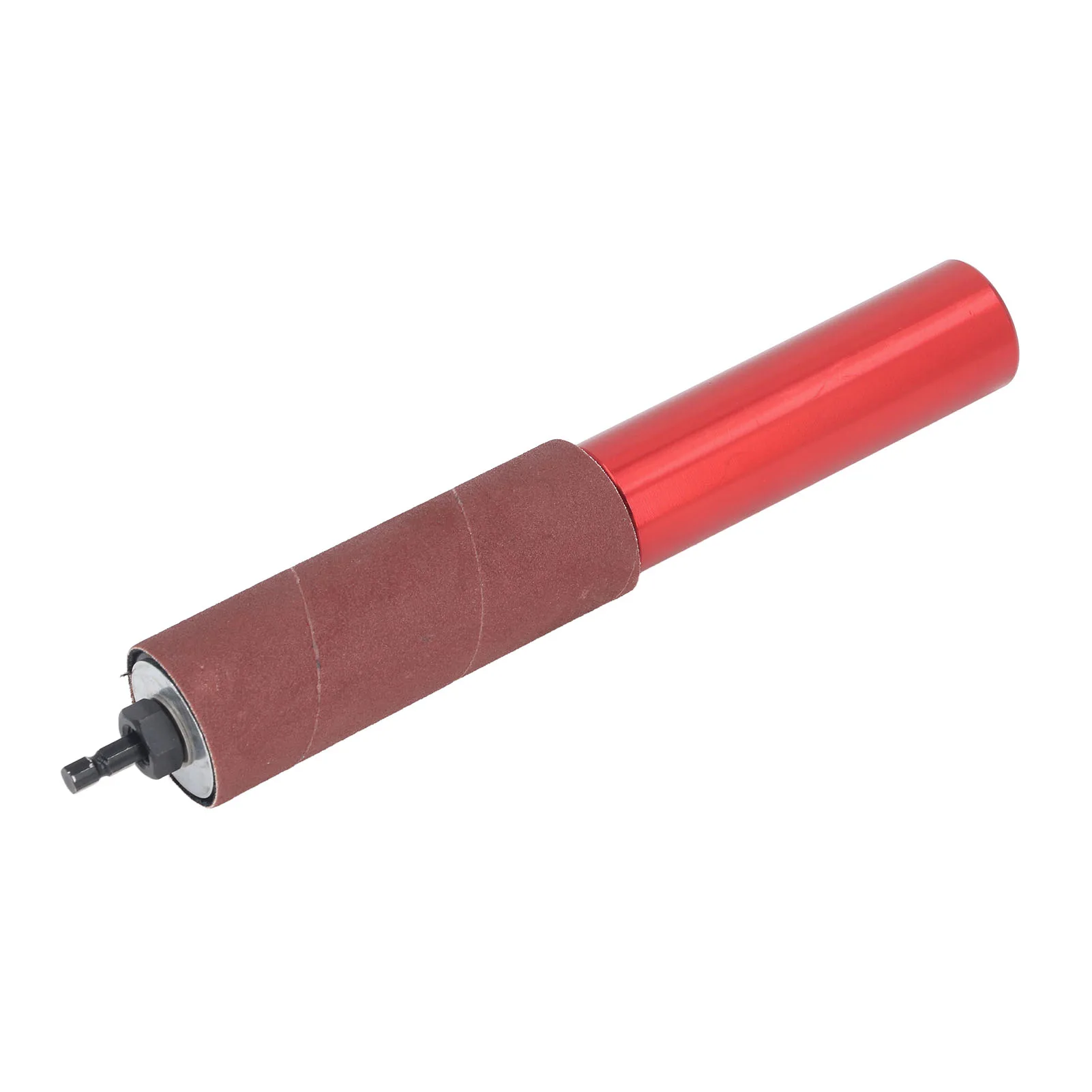 Metal Sanding Drum Mandrel Red Plastic Drill Sanding Attachment Surface Grinding Drill Compatible Sanding Drum Adapter