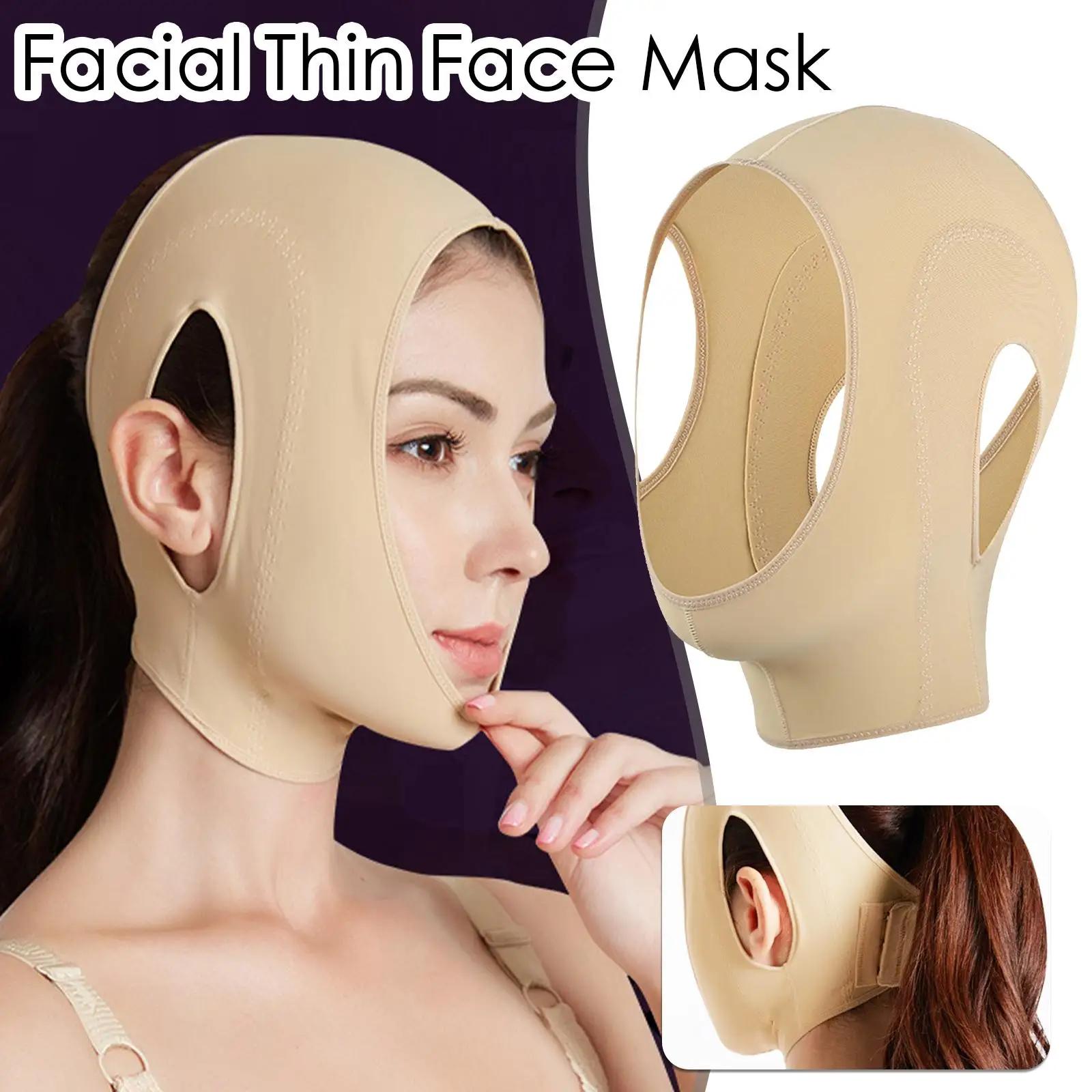 Maschera facciale sottile V Face Bandage Lift Up Belt riduce i nastri Face Sleeping Double Mask viso Chin Sculpting Face Lifting L2B1