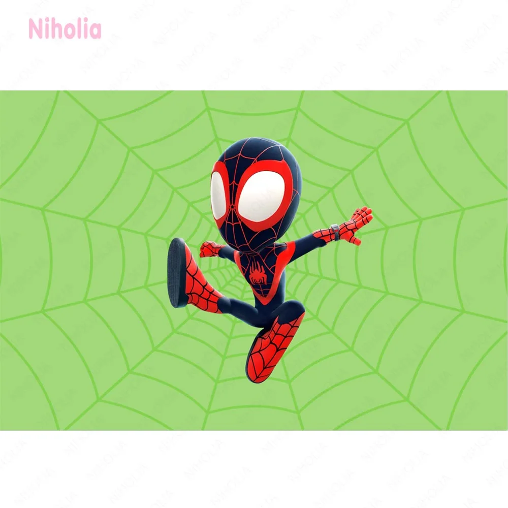 Niesamowity Spider-Man Gwen Stacy okrągłe tło dziewczyna tło urodzinowe biały duch-pająk przyjaciele pokrywa cylindra sztandar