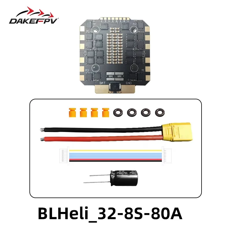 8S‑12S High Voltage 4‑in‑1 Brushless ESC DAKEFPV 32 Bit 80A‑110A,AM32 DShot Supported Speed Controller,RC FPV Racing Quadcopter