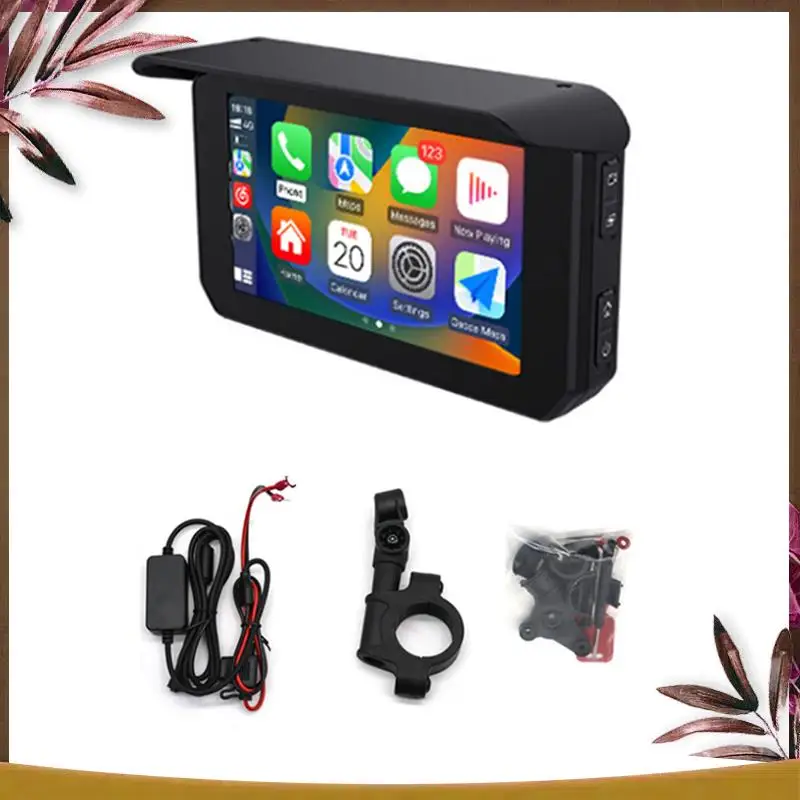 

AB59-5-дюймовый портативный мотоциклетный водонепроницаемый дисплей, беспроводной мотоцикл для Carplay, Android, GPS-навигация, умный экран Dura