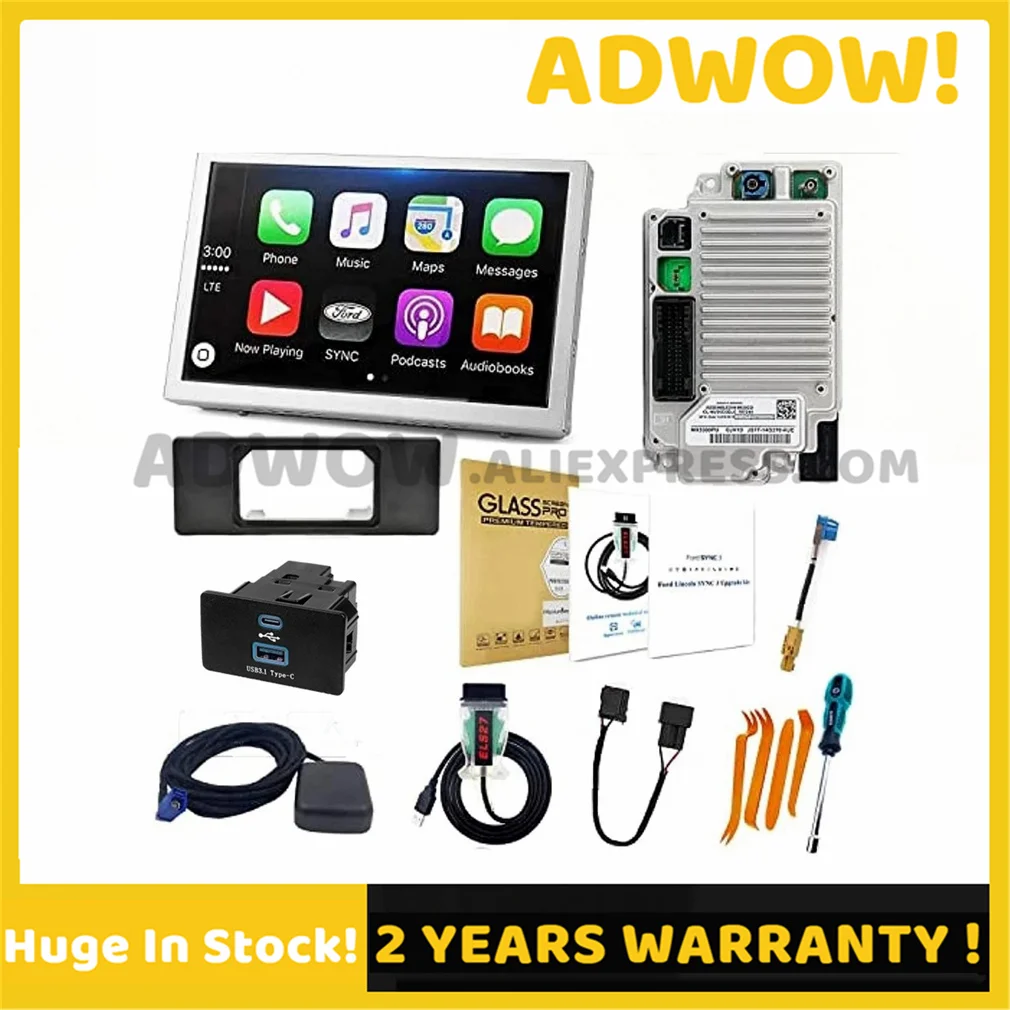 100% New HC3T-14F014-BD Factory SYNC 2 to SYNC 3 Upgrade Kit APIM Module Antenna Carplay GPS Navigation for Ford Lincoln Sync3